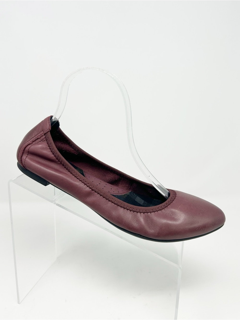 Born Purple Burgundy Ballet Flats Slip-On Round Toe Low Heel Cushioned Size 8.5